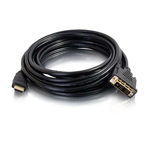 C2G 1.5m HDMI to DVI Adapter Cable - DVI-D Digital Video Cable - Video cable - single link - DVI-D male to HDMI male - 1.5 m - double shielded - black