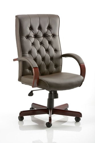 Chesterfield Executive Chair Brown Leather