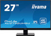 iiyama ProLite XU2792UHSU-B1 - LED monitor - 27" (27" viewable) - 3840 x 2160 4K @ 60 Hz - IPS - 300 cd/m - 1000:1 - 4 ms - HDMI, DVI, DisplayPort - speakers