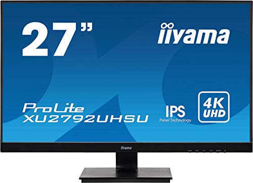 iiyama ProLite XU2792UHSU-B1 - LED monitor - 27" (27" viewable) - 3840 x 2160 4K @ 60 Hz - IPS - 300 cd/m - 1000:1 - 4 ms - HDMI, DVI, DisplayPort - speakers