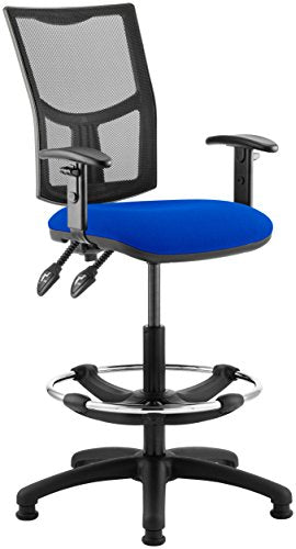 Eclipse Plus II Mesh Chair Blue Adjustable Arms Hi Rise Kit KC0270