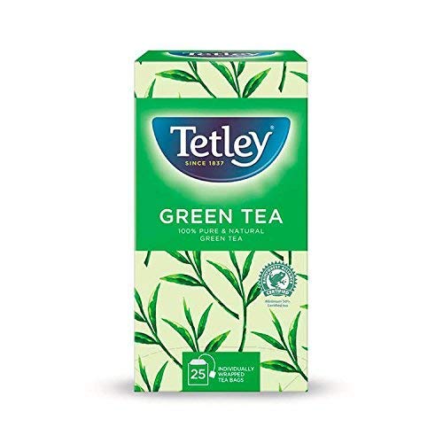 Best Value Tetley Tea Bags Pure Green Tea Individually Wrapped 1293A Pack 25