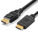 Kensington DisplayPort 1.2 (M) to HDMI (M) Passive Cable, 6ft - Video cable - DisplayPort male to HDMI male - 1.83 m - black - passive, 1080p support