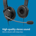 Kensington USB Hi-Fi Headphones with Mic - Headset - on-ear - wired - USB-A - black