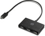 HP USB-C to USB-A - Hub - 3 x SuperSpeed USB 3.0 - desktop - for OMEN by HP 16, Victus by HP 16, HP 15, Chromebook 14, Pavilion 15, Pavilion Gaming TG01