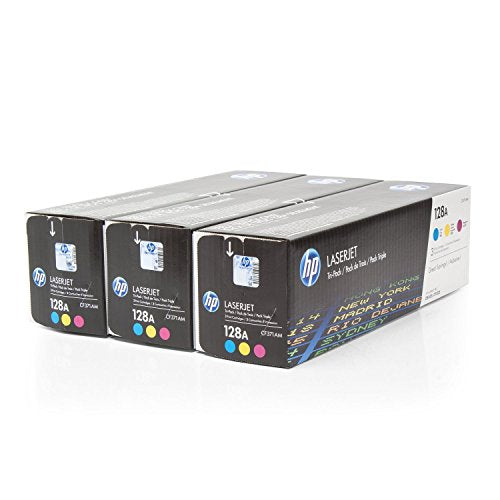 HP 128A - CF371AM - 1 x Yellow,1 x Cyan,1 x Magenta - Toner cartridge - For Color LaserJet Pro CM1415fn, CM1415fnw, CP1525n, CP1525nw