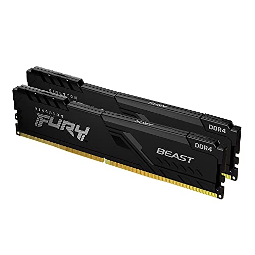 Kingston FURY Beast - DDR4 - kit - 8 GB: 2 x 4 GB - DIMM 288-pin - 3200 MHz / PC4-25600 - CL16 - 1.35 V - unbuffered - non-ECC - black