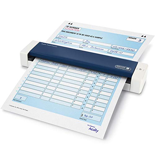 Xerox Duplex Travel Scanner. Portable Mobile scanner. A4, 600dpi USB 2.0. USB powered. LED light source. Scans documents, cards and photos. Windows : DriverPLUS TWAIN, WIA Mac OS: Visioneer Scan Utility, TWAIN, ICA