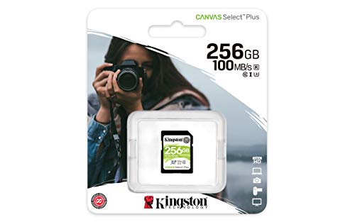 Kingston Canvas Select Plus - Flash memory card - 256 GB - Video Class V30 / UHS-I U3 / Class10 - SDXC UHS-I