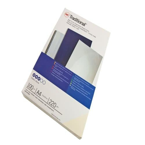 Best Value GBC 220 GSM A4 Traditional Binding Covers - White (100 Pack)