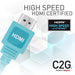 C2G 1m High Speed HDMI Cable with Ethernet - 4K - UltraHD - HDMI with Ethernet cable - HDMI male to HDMI male - 1 m - black