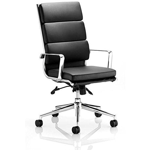 Savoy Executive High Back Chair Black Soft Bonded Leather EX000067