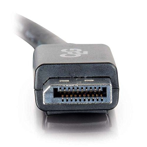 C2G 7M 8K DisplayPort-Kabel mit Verriegelungslaschen 8K UHD Ultra High Definition DisplayPort-Stecker-zu-Stecker-Computermonitorkabel Schwarz