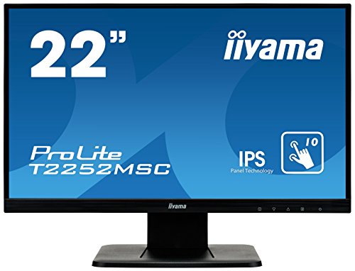 iiyama ProLite T2252MSC-B1 - LED monitor - 22" (21.5" viewable) - touchscreen - 1920 x 1080 Full HD (1080p) @ 60 Hz - IPS - 250 cd/m - 1000:1 - 7 ms - HDMI, VGA, DisplayPort - speakers - black