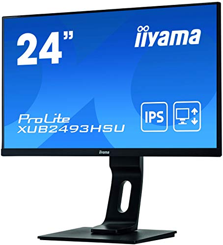 iiyama ProLite XUB2493HSU-B1 - LED monitor - 24" (23.8" viewable) - 1920 x 1080 Full HD (1080p) @ 60 Hz - IPS - 250 cd/m - 1000:1 - 4 ms - HDMI, VGA, DisplayPort - speakers - matte black