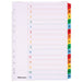 Best Value Mylar punched Dividers A4 15 Part Colour Tabs