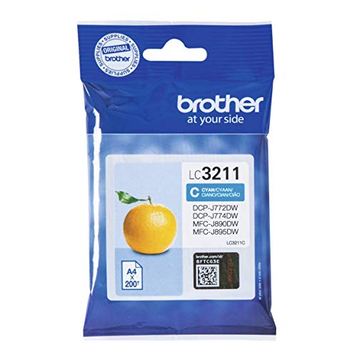 Brother LC3211C - Cyan - original - ink cartridge - for Brother DCP-J572, DCP-J772, DCP-J774, MFC-J890, MFC-J895