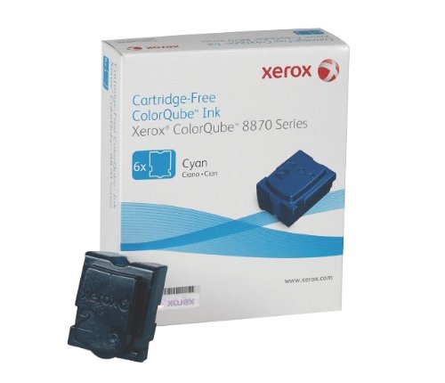 Best Value Xerox Genuine ColorQube 8870/8880 Cyan Solid Ink (6 sticks, 17,300 pages) - 108R00954