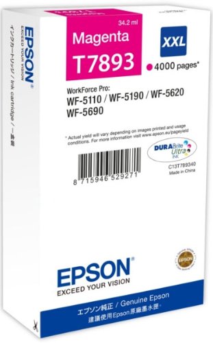 Best Value Epson XXL WF-5XXX Series Ink Cartridge, Magenta, Genuine, Amazon Dash Replenishment Ready