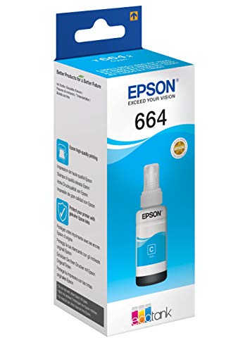 Epson T6642 - 70 ml - cyan - original - ink refill - for EcoTank ET-14000, ET-16500, ET-2500, ET-2550, ET-2600, ET-2650, ET-3600, ET-4500, ET-4550