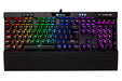 Best Value Corsair K70 RGB MK.2 Mechanical Gaming Keyboard (Cherry MX Speed Switches: Linear and Rapid, Per Key Multicolour RGB Backlighting, Aluminium Chassis, QWERTY UK Layout) - Black