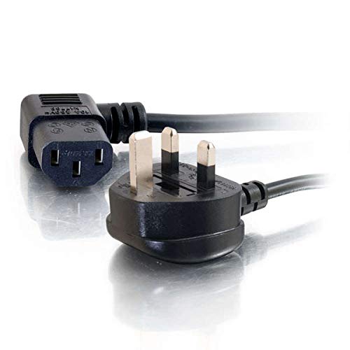 C2G Universal Power Cord - Power cable - BS 1363 (M) to IEC 60320 C13 - 2 m - 90░ connector, molded - black