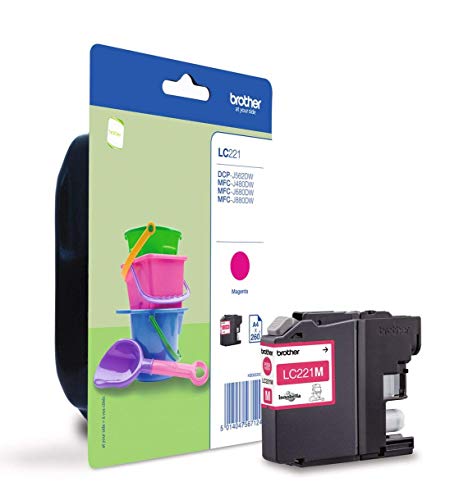 Brother LC221M - Magenta - original - ink cartridge - for Brother DCP-J562DW, MFC-J480DW, MFC-J680DW, MFC-J880DW