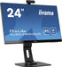 iiyama ProLite XUB2490HSUC-B1 - LED monitor - 24" (23.8" viewable) - 1920 x 1080 Full HD (1080p) @ 60 Hz - IPS - 250 cd/m - 1000:1 - 4 ms - HDMI, VGA, DisplayPort - speakers - black