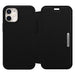 OtterBox Strada Series Folio - Flip cover for mobile phone - leather, polycarbonate, metal latch - shadow black - slim design - for Apple iPhone 12 mini