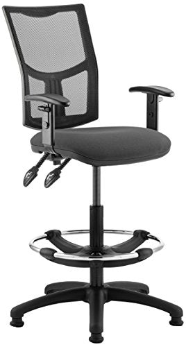 Eclipse Plus II Mesh Chair Charcoal Adjustable Arms Hi Rise Kit KC0271