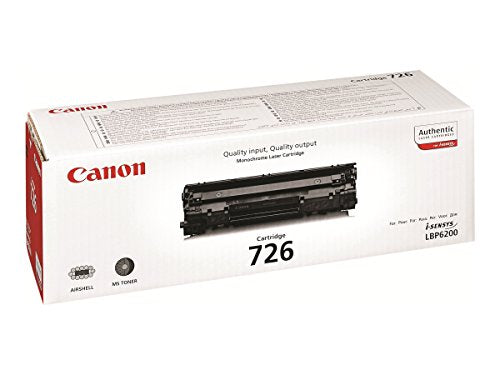 Canon 726 - 3483B002 - 1 x Black - Toner Cartridge - For iSENSYS LBP6200d,LBP6230dw