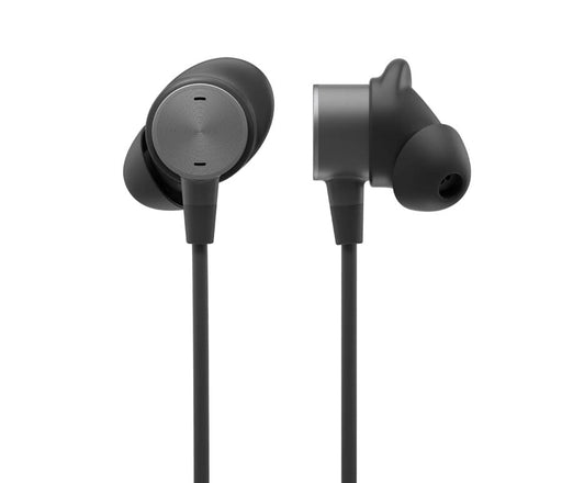 Logitech Zone Wired Earbuds - Earphones with mic - in-ear - wired - 3.5 mm jack - noise isolating - graphite - Optimised for UC