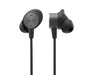 Logitech Zone Wired Earbuds - Earphones with mic - in-ear - wired - 3.5 mm jack - noise isolating - graphite - Optimised for UC