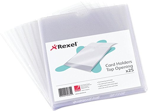 Best Value Rexel Card Holder Nyrex Open on Short Edge 152x102mm Ref 12030 [Pack of 25]