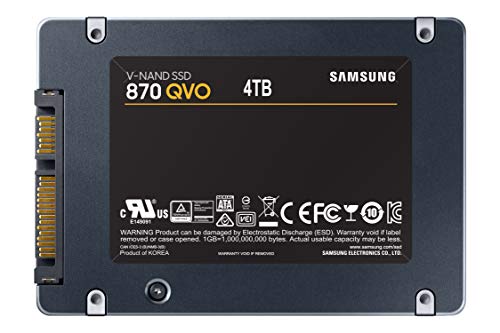 Samsung 4TB 870 2.5 Inch QVO SATA VNAND mlC Internal Solid State Drive Up to 560MBs Read Speed Up to 530MBs Write Speed