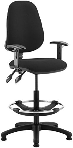 Eclipse Plus II Chair Black Adjustable Arms Hi Rise Kit KC0258