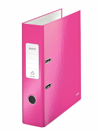 Best Value Leitz 291618 Lever Arch File, Pack of 10, Metallic Pink, A4, 80mm Spine, WOW Range