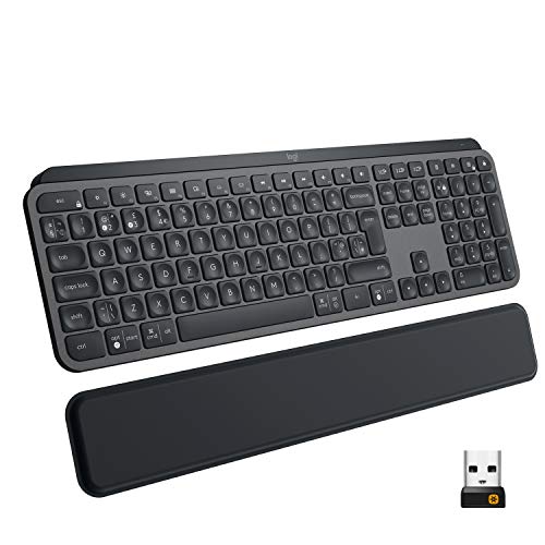 Logitech MX Keys Advanced Wireless Illuminated Keyboard - Keyboard - backlit - Bluetooth, 2.4 GHz - QWERTY - UK