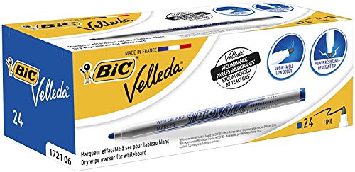 Best Value BIC Velleda 1721 Whiteboard Pens - Blue, Box of 24