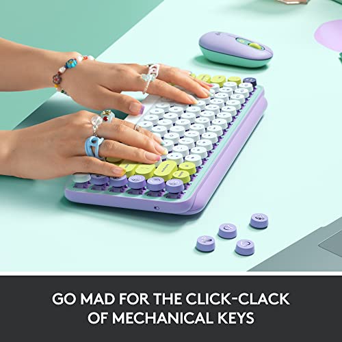 Logitech Pop Keys RF Wireless Bluetooth QWERTY UK English Mechanical Keyboard Daydream Mint