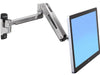 Ergotron LX HD Sit-Stand Wall Mount LCD Arm - Wall mount for LCD display - aluminium - polished aluminium - screen size: up to 46"