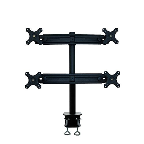 Best Value Newstar FPMA-D700D4 Tilt/Turn/Rotate Quad Desk Mount (clamp) for four 19-30" Monitor Screens, Height Adjustable - Black