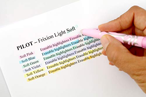 Pilot Frixion Light Soft Erasable Pastel Highlighter Pk