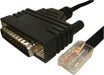 Straight serial cable - RJ45 to DB25 male