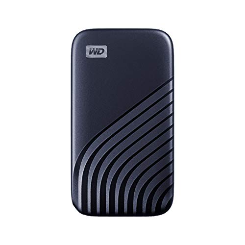 WD My Passport SSD WDBAGF0020BBL - Solid state drive - encrypted - 2 TB - external (portable) - USB 3.2 Gen 2 (USB-C connector) - 256-bit AES - midnight blue