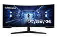 Samsung Odyssey G5 C34G55TWWR - G55T Series - LED monitor - curved - 34" (34" viewable) - 3440 x 1440 Ultra WQHD @ 165 Hz - VA - 250 cd/m? - 2500:1 - HDR10 - 1 ms - HDMI, DisplayPort - black