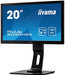 Iiyama Prolite B2083HSD-B1 19.5" Wide LED LCD Black, Height Adjustable, TN, 5ms, 1 x VGA, 1 x DVI-D, Pivot, Swivel, Tilt, Speakers