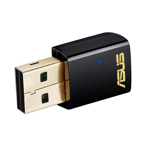 ASUS USB-AC51 AC Dual-band Wireless-AC600 USB Adapter, WPS, Graphical Easy Interface,