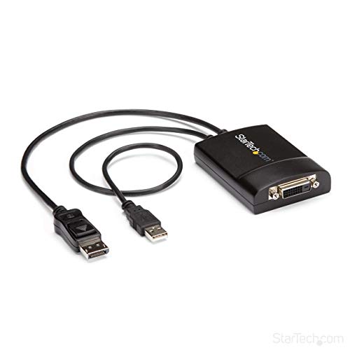 Best Value StarTech.com DisplayPort to DVI Adapter - Dual-Link - Active DVI-D Adapter for Your Monitor / Display - USB Powered - 2560x1600 (DP2DVID2)