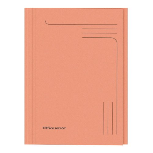 Best Value Square Cut Folders Foolscap 250gsm Orange - Pack of 100